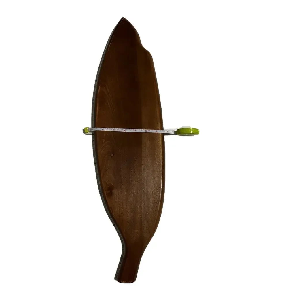 Vintage Large Wooden Leaf Serving Tray 24.75”x6.75”